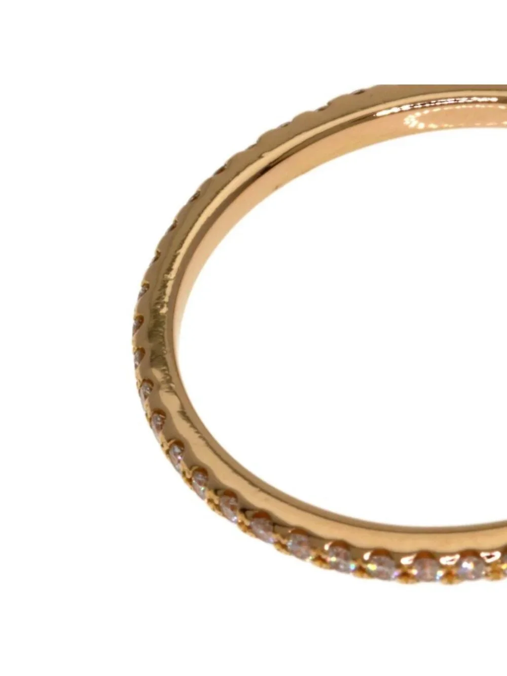 Tiffany & Co T Wire Full Circle Diamond Ring 18k Yellow Gold